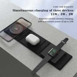 3-in-1 Dual 15w Foldable MAGSAFE Travel Charger